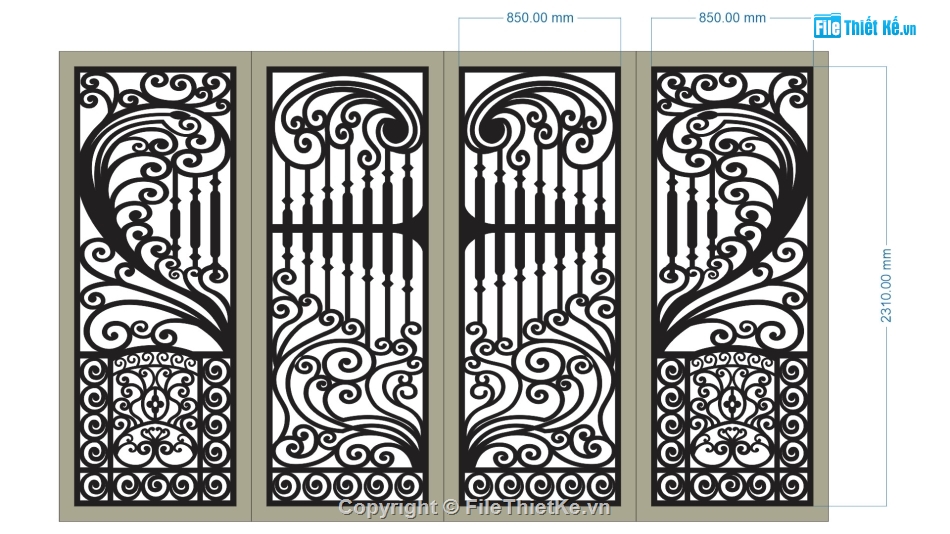 cổng 4 cánh cnc,file cnc cổng 4 cánh,mẫu cnc cổng 4 cánh