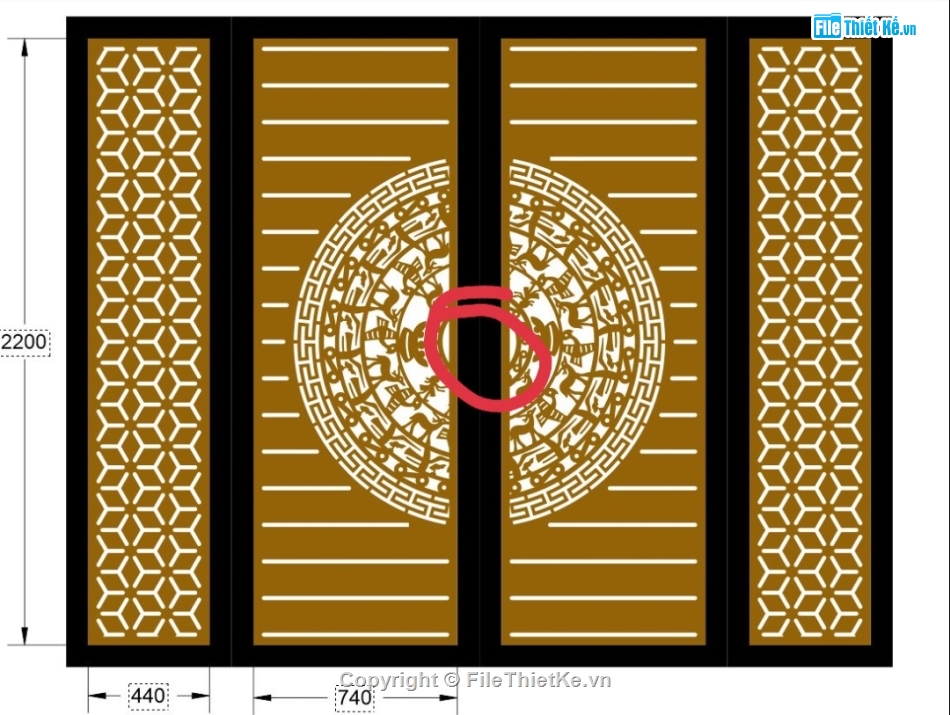 trống đồng CNC,cổng 4 cánh cnc,file cnc cổng 4 cánh