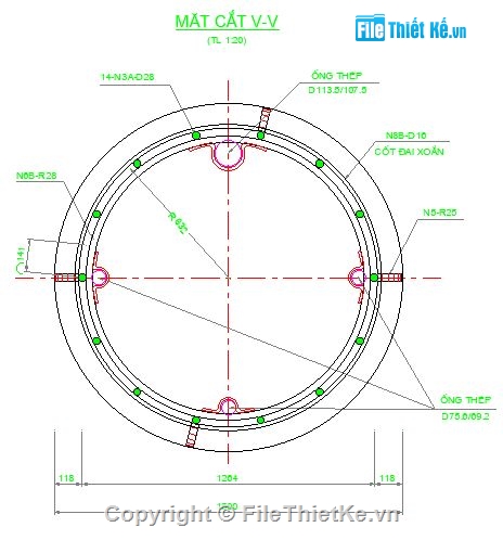 khoan nhồi d=1500,cọc khoan nhồi,D=1500,d=1.5,bản vẽ cọc khoan nhồi,thiêt kế cọc khoan