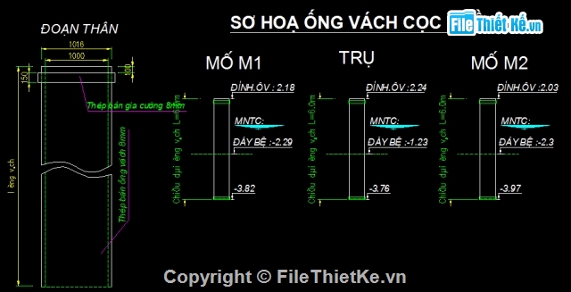 cọc khoan nhồi,cọc D1000,khoan nhồi,chi tiết,khối lượng,ống vách