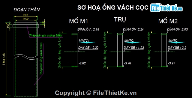 cọc khoan nhồi,cọc D1000,khoan nhồi,chi tiết,khối lượng,ống vách