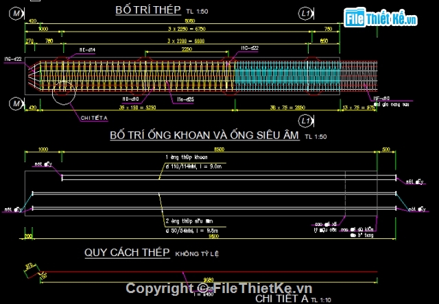 cọc khoan nhồi,cọc D1000,khoan nhồi,chi tiết,khối lượng,ống vách