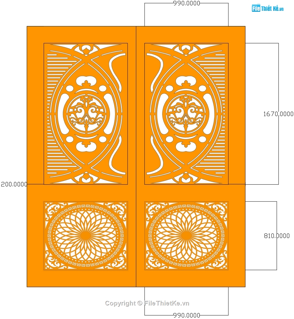 Cổng 2 cánh,Cổng 2 cánh file dxf,Cổng file dxf đẹp