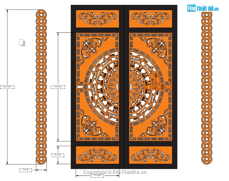 trống đồng,Cổng 2 cánh,2 mẫu trống đồng cnc,cnc cửa 2 cánh,cad cnc trống đồng