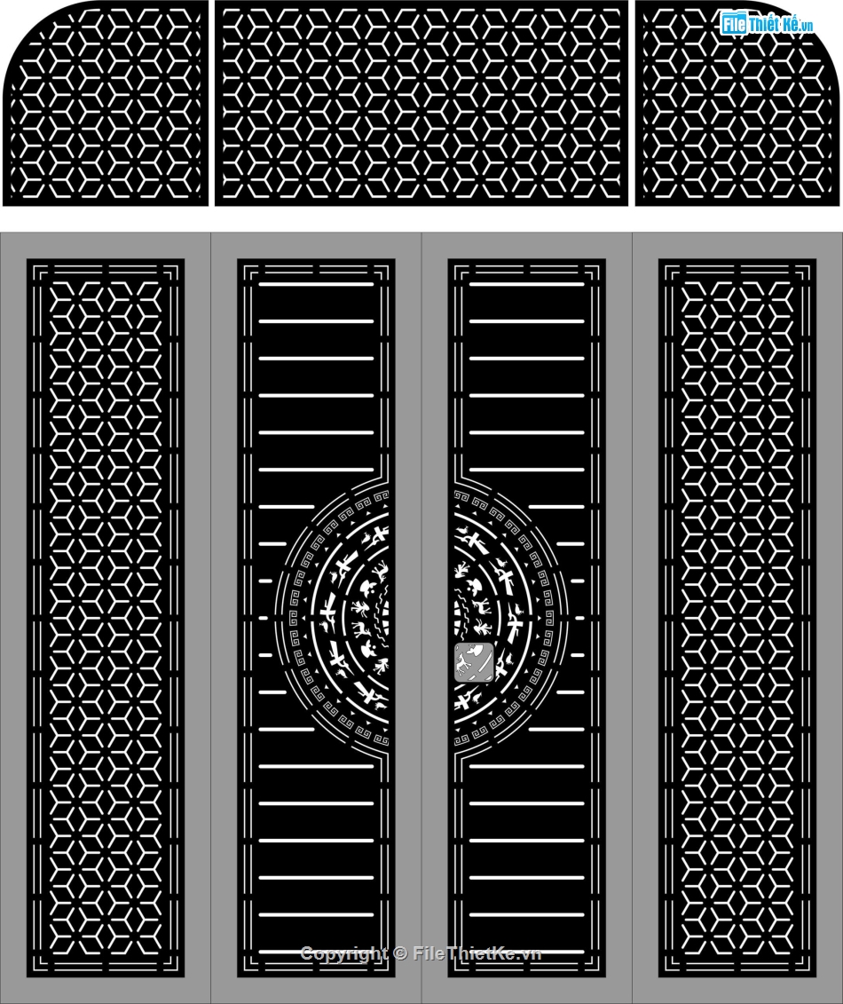 Cổng 4 cánh bông tuyết,Cổng cnc đẹp mắt,Cổng cnc 4 cánh đẹp