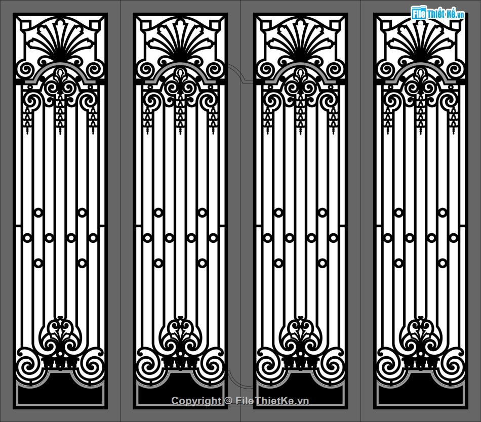 Cổng 4 cánh,Cổng 4 cánh file dxf,file dxf cổng 4 cánh cnc,file cổng 4 cánh dxf