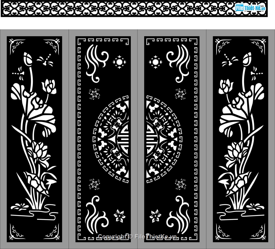 Cổng 4 cánh file dxf,Cổng 4 cánh,Cổng file dxf,Cổng 4 cánh cnc file dxf