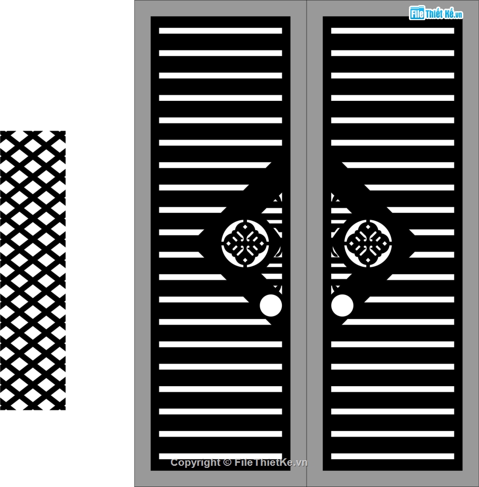 Cổng 4 cánh,Cổng 4 cánh file dxf,Cổng file dxf