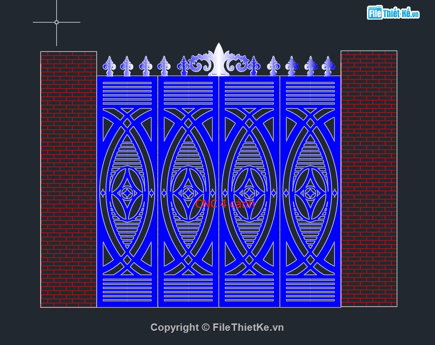 Cổng cắt CNC 4 cánh,cổng 4 cánh biệt thự,cổng 4 cánh hiện đại,file CNC 4 cánh,mẫu cổng 4 cánh