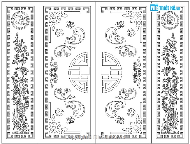 Cổng cnc tài lộc 4 cánh,Cổng 4 cánh,Cổng 4 cánh cắt cnc,Cổng cắt CNC 4 cánh