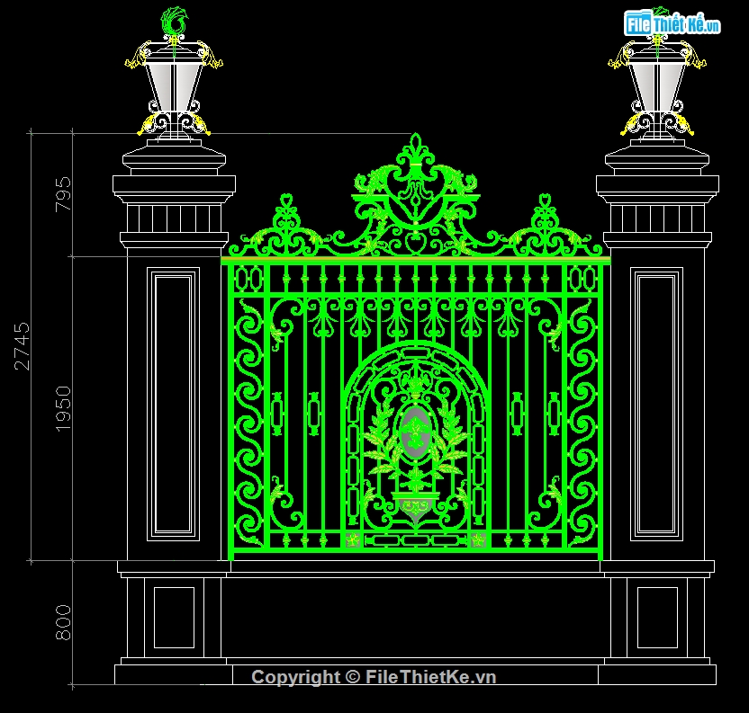 File cổng hàng rào cnc,Cửa cổng biệt thự,Autocad cổng cnc 2 cánh,Bản vẽ mẫu cổng biệt thự,cửa cổng hàng rào đẹp