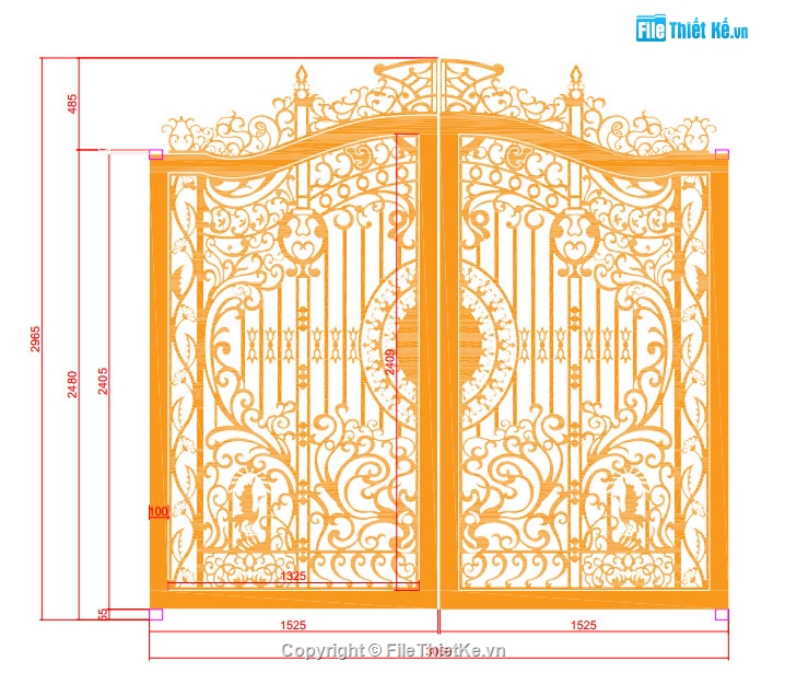 Cổng CNC 2 cánh CNC,File cnc cổng 2 cánh,mẫu cnc cổng 2 cánh