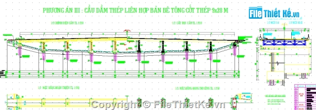 dầm thép liên hợp,Đồ án tốt nghiệp,luận văn,cầu dầm thép,cầu vượt sông,thiết kế cầu