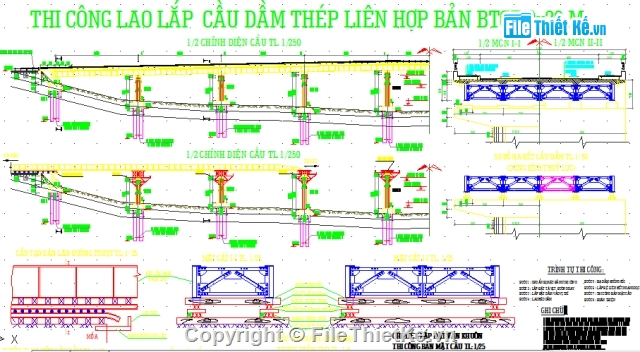 dầm thép liên hợp,Đồ án tốt nghiệp,luận văn,cầu dầm thép,cầu vượt sông,thiết kế cầu