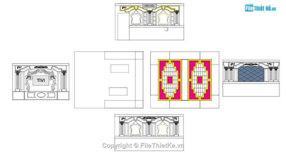 Đầy đủ file thiết kế phòng karaoke tân cổ điển