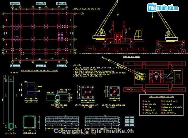 thuyết minh,thi công ép cọc,ban vẽ thi công,Bản vẽ thi công,ép cọc robot