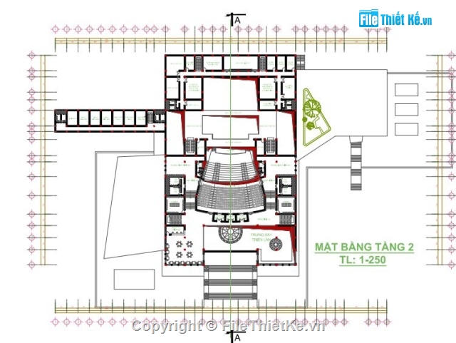 Đồ án nhà hát,bản vẽ đồ á nhà hát,Đồ án thiết kế nhà hát,Nhà hát