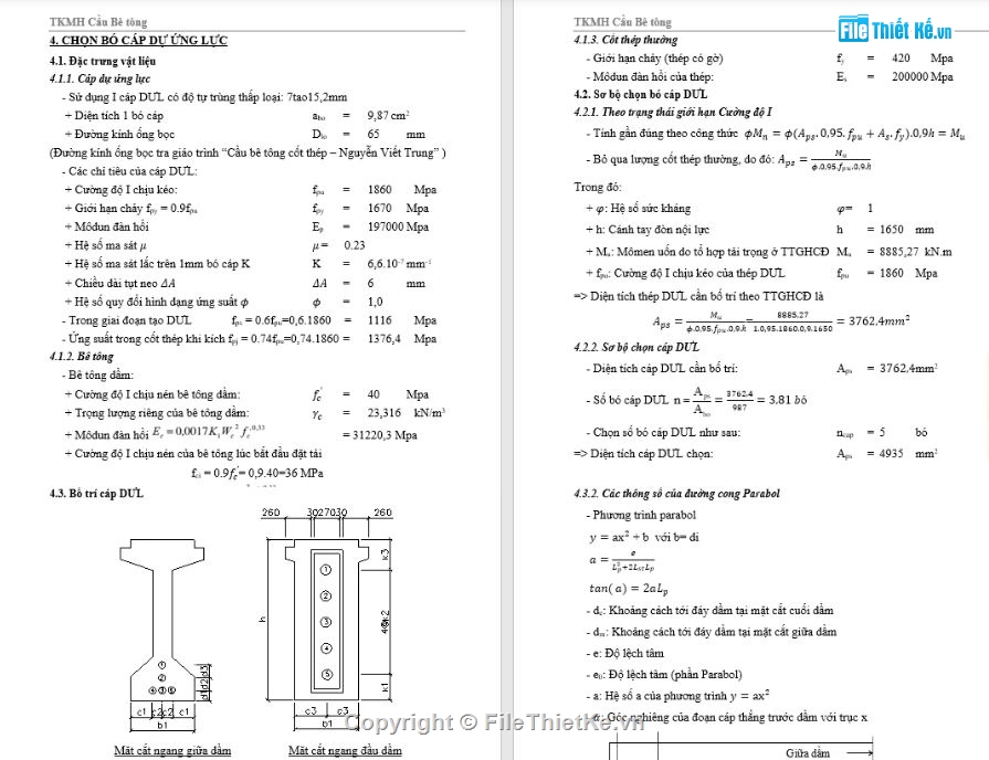 Đồ án thép,Bê tông cốt thép I 33,Dầm T 33m,Dầm I 33 m căng sau