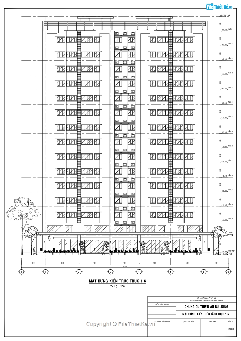 bản vẽ chung cư,Chung cư 15 tầng,tầng hầm