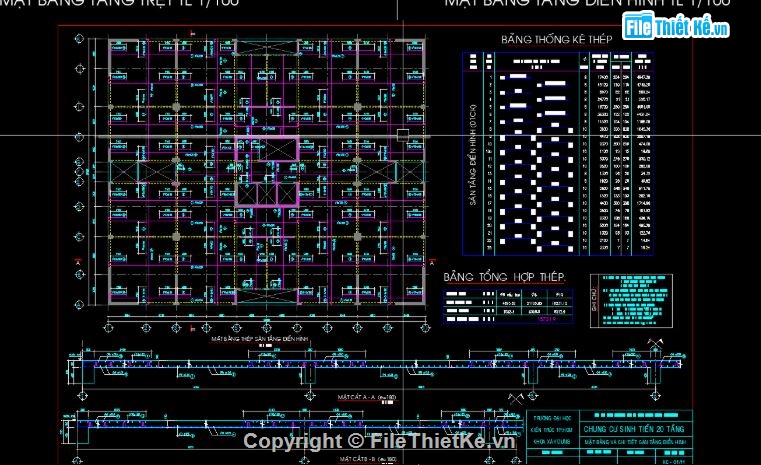 Đồ án chung cư 20 tầng,chung cư 20 tầng,file cad chung cư
