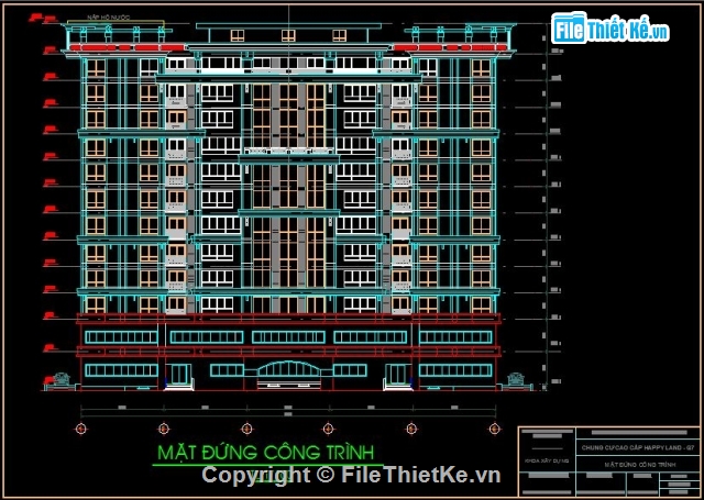 chung cư 11 tầng,chung cư,đồ án chung cư,chung cư Happy Land,Happy Land