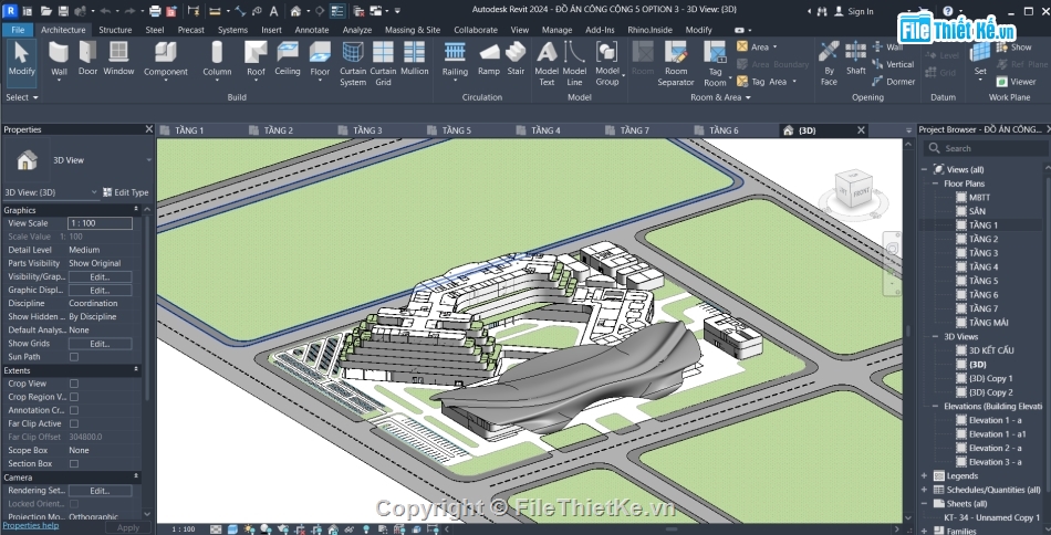 đồ án bệnh viện,mô hình revit,phối cảnh d5 render,bệnh viện đa khoa