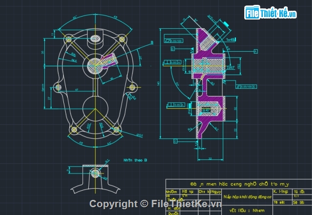 Đồ án,thiết kế quy trình công nghệ,nắp hộp khởi động động cơ