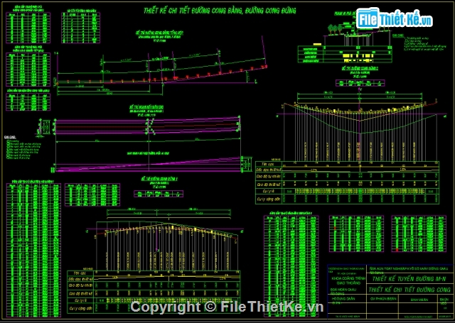 Đồ án đường cấp 3 đồng bằng,đồ án cầu đường,Đồ án thuyết minh,mẫu đồ án,file cad đồ án