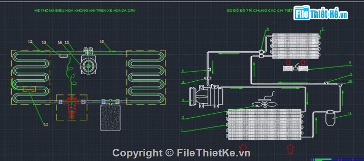 hệ thống điều hòa,hệ thống điều hòa không khí,điều hòa không khí honda crv