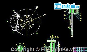 phanh ô tô toyota camry,phanh ô tô con 5 chỗ,cad phanh ô tô toyota camry
