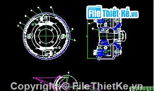 hệ thống phanh xe,phanh xe tải,cad phanh xe tải