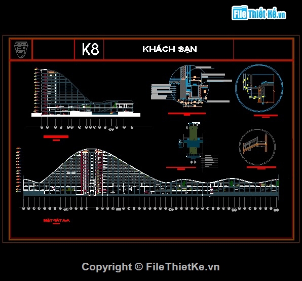 Đồ án khách sạn,Đồ án K8 Thiết kế Khách sạn,Đồ án k8 - thiết kế khách sạn,Đồ án k8 kiến trúc,kiến trúc khách sạn