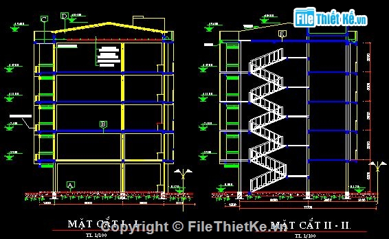 đồ án tốt nghiệp,đồ án tốt nghiệp kĩ sư xây dựng,bản vẽ chung cư 5 tầng