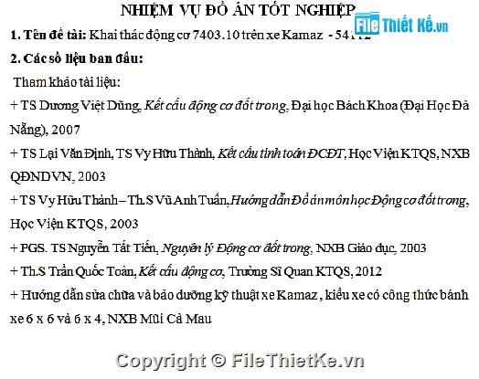 Đồ án,đồ án xe,đồ án ô tô