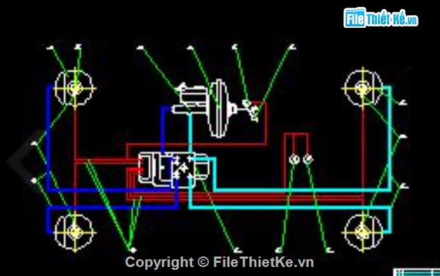 hệ thống phanh,Chevrolet Captiva,đồ án ô tô,bản vẽ kỹ thuật