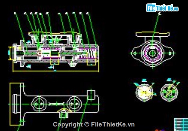 hệ thống phanh,Chevrolet Captiva,đồ án ô tô,bản vẽ kỹ thuật