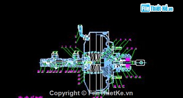 hệ thống phanh,Daewoo Lacetti Max,đồ án ô tô,bản vẽ cad