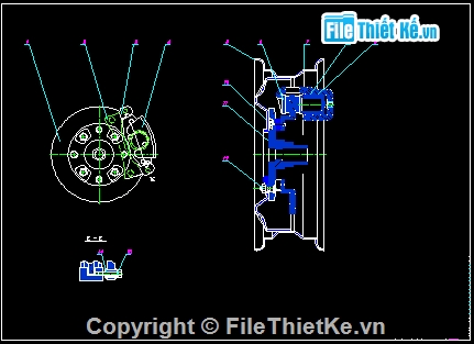 Đồ án,đồ án ô tô,Bản vẽ đồ án ô tô,đồ án hệ thống phanh