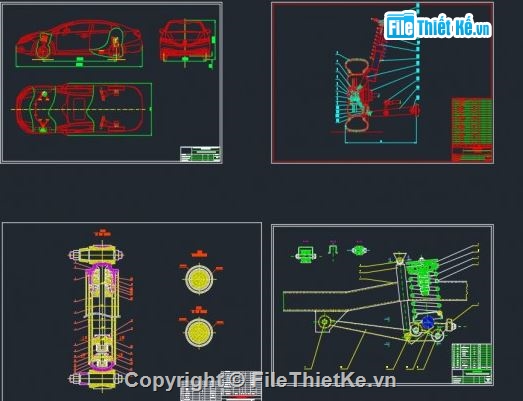 hệ thống treo xe honda civic,hệ thống treo xe,hệ thống treo xe file cad