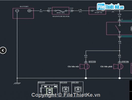 hệ thống điện,xe điện,Đồ án,hệ thống điện thân xe Ford Ranger