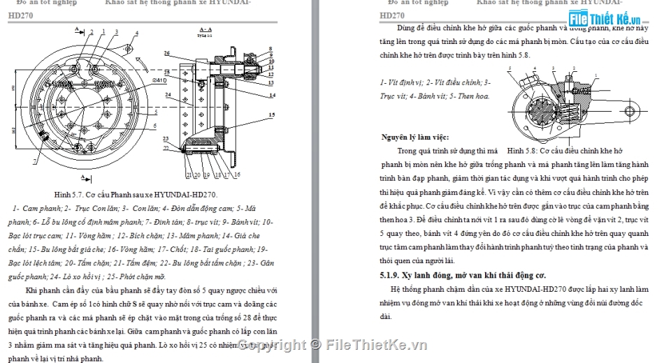 Đồ án phanh,phanh xe huyndai,hệ thống phanh xe