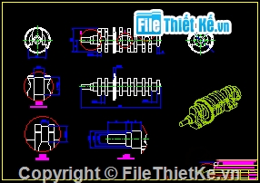 cơ khí trục khuỷu thanh truyền đồng cơ xăng,đồ án cơ khí,file cad đồ án cơ khí