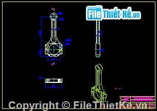 cơ khí trục khuỷu thanh truyền đồng cơ xăng,đồ án cơ khí,file cad đồ án cơ khí
