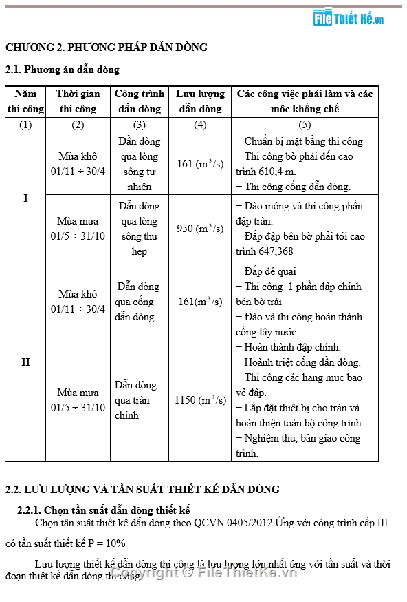 Đồ án thi công 2 đại học thuỷ lợi,đồ án môn học,thi công 2 trường đại học thuỷ lợi