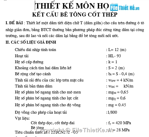 Đồ án,12m,22tcn272-05,thiết kế môn học,dầm t 12m,đồ án môn học