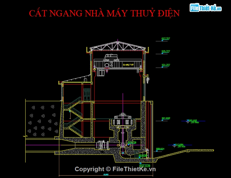 đồ án thuỷ điện tâm trục thuỷ lợi,đồ án môn học thuỷ điện,đồ án môn học