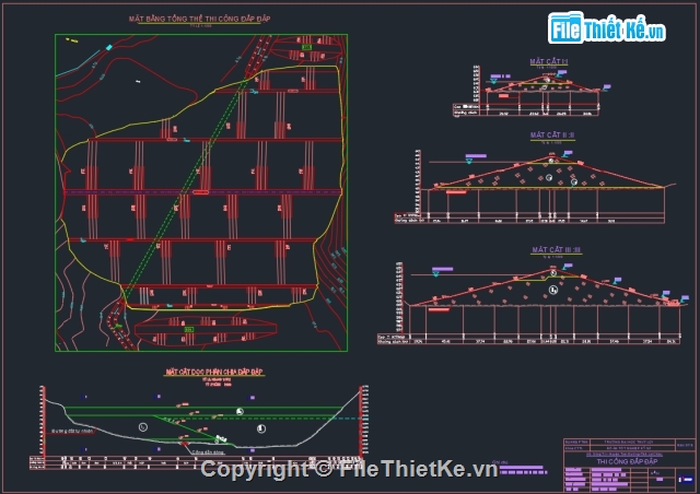 Thi công 2,đại học thuỷ lợi,đồ án môn học,đề 43 thi công 2,Đồ án thi công hồ chứa nước sông,công trình hồ chứa nước