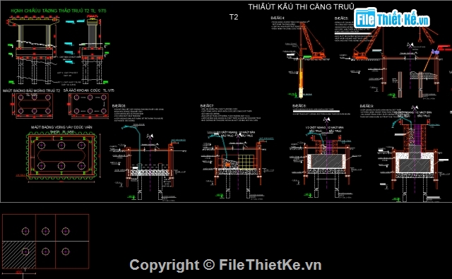 thi công cầu,thuyết minh,thi công trụ,Đồ án thuyết minh