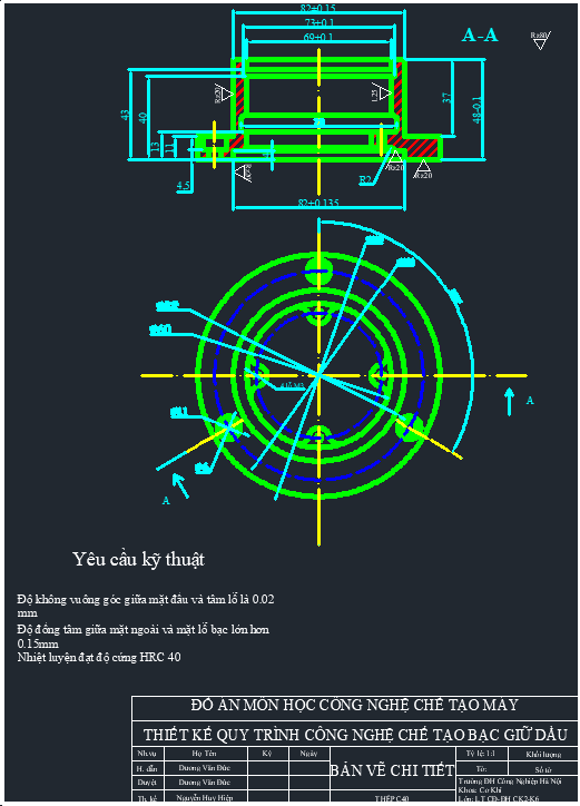 Đồ án,File thiết kế,Thiết kế,File cad,Bạc giữ dầu