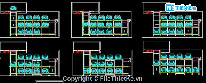 bãi đỗ xe tự động,hệ thống xoay vòng tầng,thiết kế bãi đỗ xe,giải pháp đỗ xe thông minh